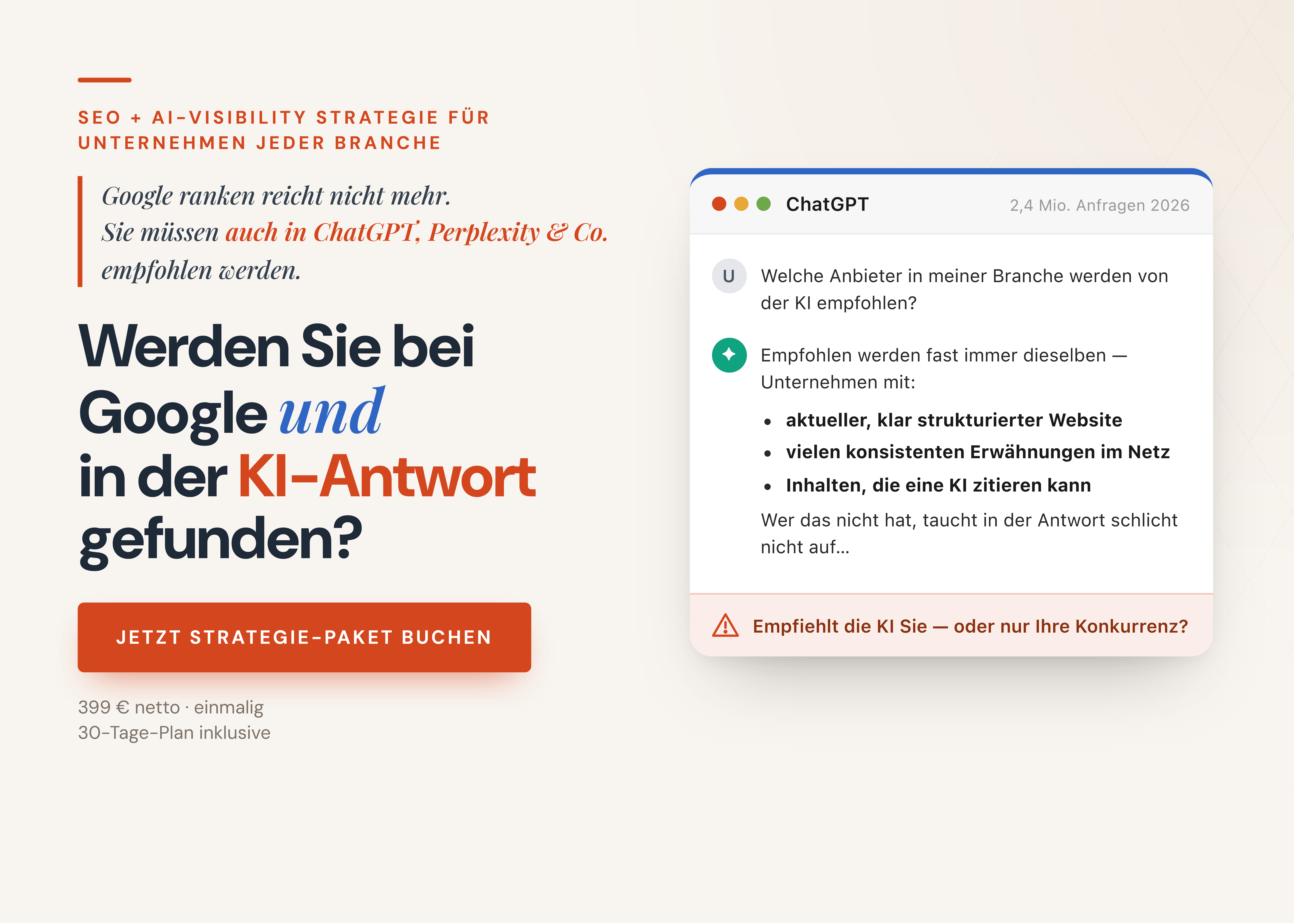 AI-Visibility Strategie-Postkarte
